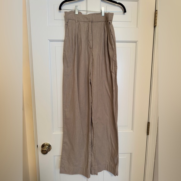Abercrombie Tailored Linen-Blend Wide Leg Pant- Small - Picture 7 of 7